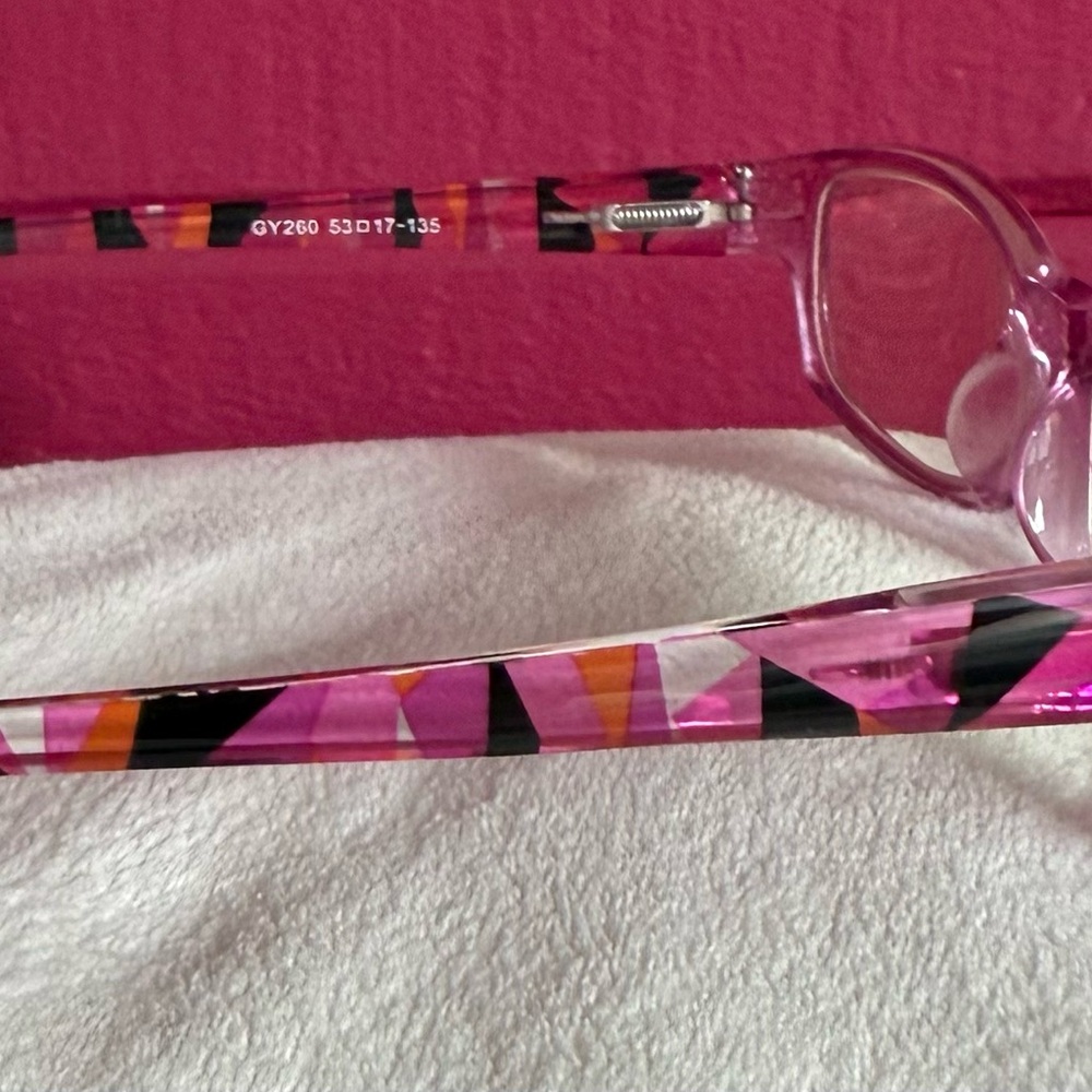 Pink Patterned Eyeglasses - Picture 14 of 15